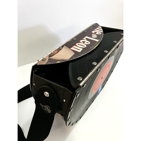 Willie & Leon Vinyl Record Album Purse One For The Road Custom Repurposed Bag - Picture 3 of 6